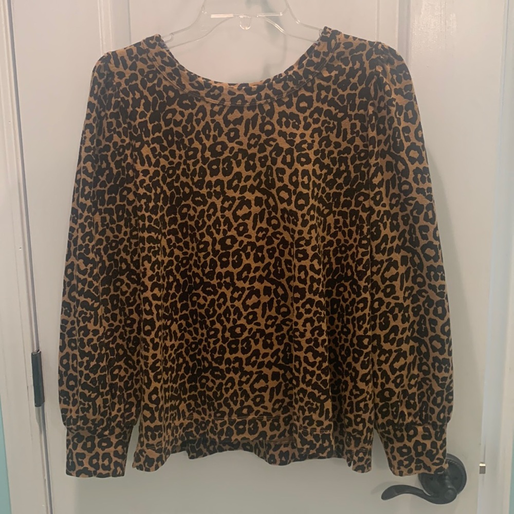 Loft long gathered sleeve top